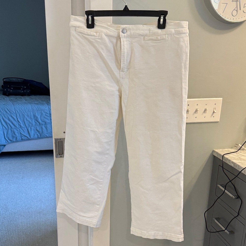 Madewell Cream Wide-Leg Jeans - Picture 10 of 13